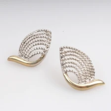 Çin handmade silver ostrich wire animal shaped earrings E30059 üretici firma