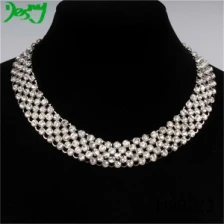 China handmade wire rhinestone cup chain choker necklace N90223 manufacturer