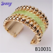 China horse hair dubai gold jewelry bracelet cuff bangle B10031 manufacturer