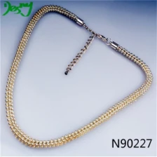 China indian silver jewelry titanium ball chain necklace N90227 manufacturer