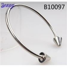 China indian silver pivet brass cuff lucky bangle bracelt B10097 manufacturer