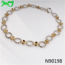 China italy silver men chain fashion jewelry choker necklace N90198 manufacturer