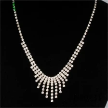 China jewelry wedding roll rhinestone cup chain tassel necklace N90231 manufacturer