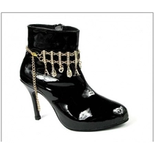 China letter key turkey gold handmade crystal shoes chain TS002 fabricante