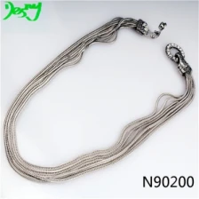 China long layers chain necklace turkish silver jewelry N90200 manufacturer