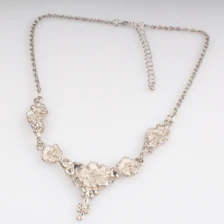 Çin metal rainbow flower fashion jewelry choker necklace N90190 üretici firma