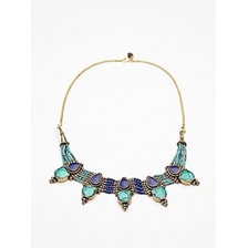 China mosaic stone water drop latest design beads chocker necklace manufacturer