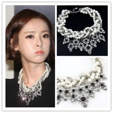 China pearl twisted wire fashion jewelry choker necklace TBN002 manufacturer