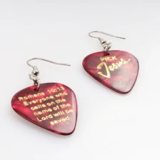 Çin resin religion letter jewelry heart shape earrings E30060 üretici firma