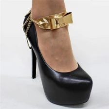 China rhinestone jewelry shoe accessories tie ankle chain TS010 manufacturer