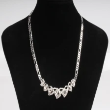 الصين silver broken heart rhinestone choker necklace N90469 الصانع