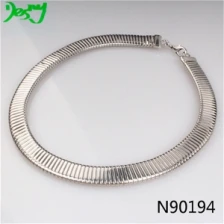 China silver elastic key chain fashion jewelry choker necklace N90194 manufacturer