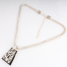 Çin Moda altın gümüş kaplama kolye Zincir kolye N90086 üretici firma