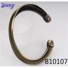 China stainless steel chain arabic gold bracelet cuff bangle B10107 manufacturer