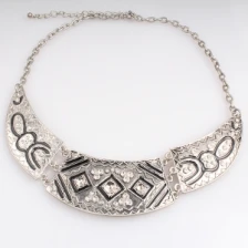 China stainless steel color ethnic bib chunky collar necklace N90098 manufacturer
