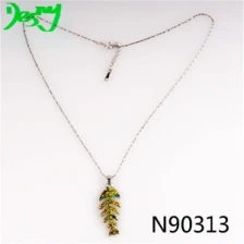 China thai silver jewelry crystal sex fish charmed necklace N90313 manufacturer