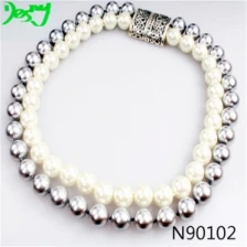 China two layers indian handmade vintage luxury pearl statement necklace manufacturer