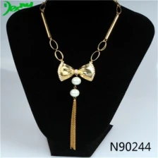 China wholesale handmade tie pearl tassel pendant jewelry N90244 manufacturer