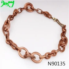 China wholesale men's rose gold chains statement necklace N90135 manufacturer