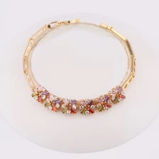 China 2017 Fashion jewelry gold plated heart chain bracelet&bangles for women manufacturer