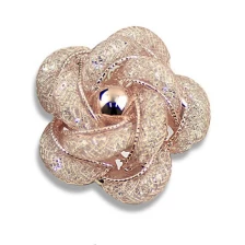 China 2018  Brooches Fashionable and Refined Hollow-Out Breastpin Rose Gold Color for Girls Ladies and Women Hersteller