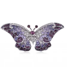 China 2018 Fashion Winged Butterfly  Crystal Rhinestones Brooch Pin Mulit Color  Brooch for girls or Wemen Hersteller