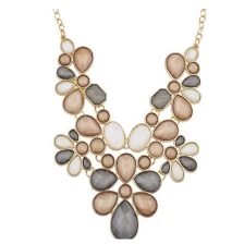 China 2018 Top Sales Fashion Accessories Womens Flower Bib Chunky Sweater Statement Necklace manufacturer