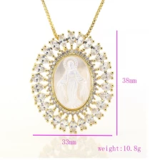 porcelana 2018 Trending Products OEM micro pave chain necklace pendant, fashionable jewelry pendant necklace for sale fabricante