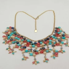 China Best Selling Newest Fashion Accessories Necklace Jewelry Latest Fashion Jewellery European Beaded Necklace manufacturer
