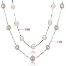 China Cheap Price S925 Sterling Silver Freshwater Pearl Necklace for Woman manufacturer
