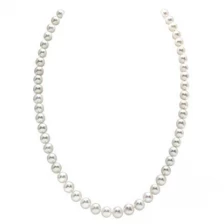 Cina China Supplier 14K Gold Round White Freshwater Cultured Pearl Necklace for Women produttore
