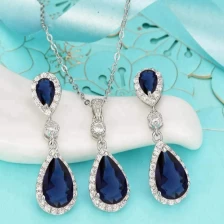 China China Supplier 925 silver zirconia wedding jewelry set for women manufacturer