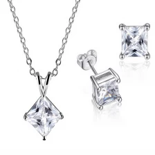 China China wholesale earrings necklace jewelry women 925 sterling silver jewelry set manufacturer