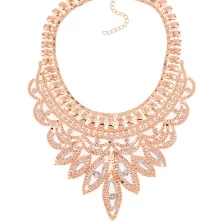China European Fashion Hot Selling Design Gold Chain Famale Party Wedding Crystal Necklace of Women Accessories manufacturer
