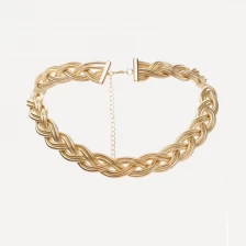 China Fashion Accessoires Halskette Kette Persönlichkeit Simple Snake Kette Woven Necklace Hersteller