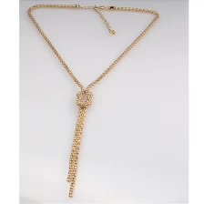 China Fashion Gold Plated Corn Kette Halskette mit Metall Kette Großhandel Halskette Hersteller