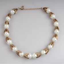 China Fashion Jewellery Women Jewelry  Pearl Zinc Alloy Bead Necklace for  Birthday Anniversary Gifts manufacturer
