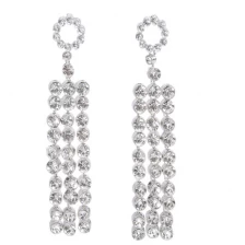 China Fashion Jewelry Alloy Silver Plated Long Drop Earring Women Accessories 2018 wholesale Hot selling items manufacturer