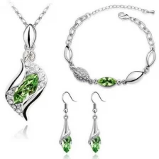 China Fashion Lady Drop Crystal Rhinestone Jewelry Set Wholesale in China manufacturer