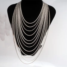 China Fashion Necklace Women  Sliver Color Mutli Long Pendant Necklace For Women Statement Jewelry Hersteller