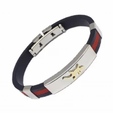 China Fashion new style mens bracelet 316L Stainless Steel bracelets bangles with gecko, silicone bracelets Stainless Steel jewelry manufacturer