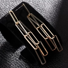 porcelana Fashionable Stainless Steel Earrings with 925 Silver Long Stud Earrings Manufacturer fabricante