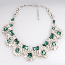 porcelana Venta caliente de vidrio colorido Joyas Collar de piedras fábrica 2017 la última moda de cristal collar de joyas collar de declaración fabricante