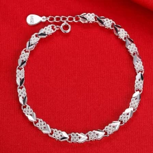 China Jewelry cz sterling siver bracelet bangle for beautiful girl manufacturer