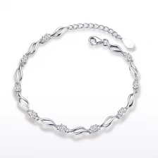porcelana Korean Style Sterling Silver Diamonds Bracelet Bangle Manufacturer in China fabricante