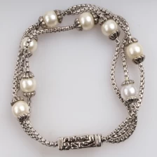 porcelana Lady Fashion Accessories Alloy Pearl Bangle Bracelet Wholesale Fashion Jewelry OEM Factory fabricante