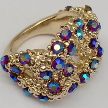 China Latest gold Fashion jewelry Women Lady's Big gold rings Engagement ring Birthday Anniversary Gifts for Women Mom Wife manufacturer