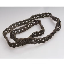 China Metal sand chain belts 3 woven 18k gold / black  plating metal belt middle East country jewelry manufacturer