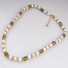 China Mixed Color Pearl Necklace Round Pearl Beads Women Necklace Meilanxuan Jewerly Hersteller