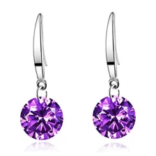China hot Selling Cystal Pretty Hook Design with Sliver plated Base Earrings Fancy Earrings for Party Girls manufacturer